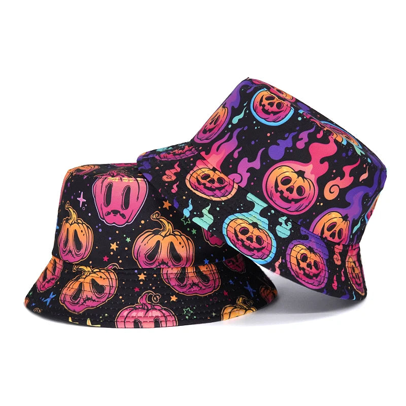 Pumpkin Print Bucket Hat