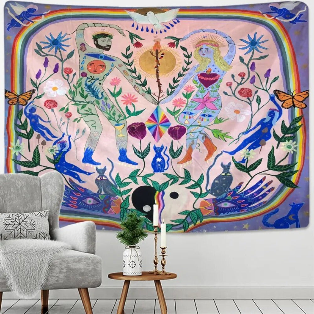 Masculine And Feminine Yin And Yang Energy Tapestry