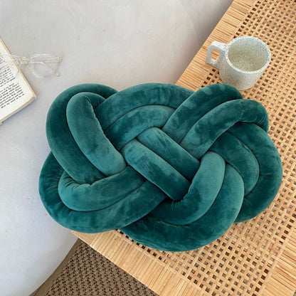 Solid Color Suede Handmade Knot Meditation Pillow