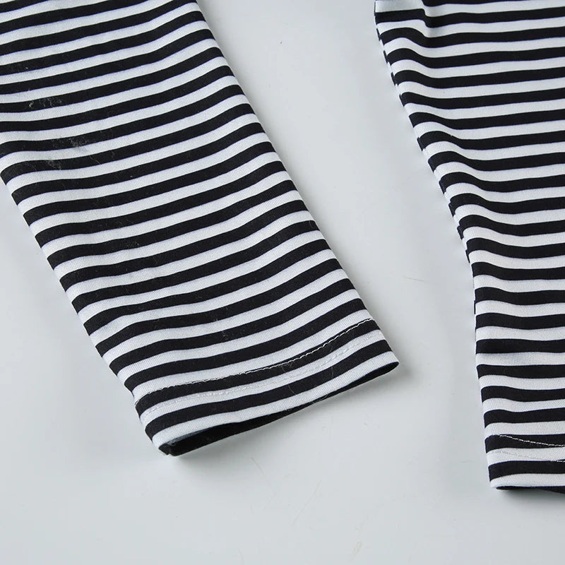 Black And White Stripe Long Sleeve