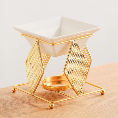 Metal Hollow Out Diamond Essential Oil Burner