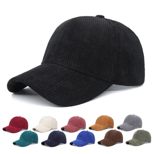 Solid Color Corduroy Baseball Hat