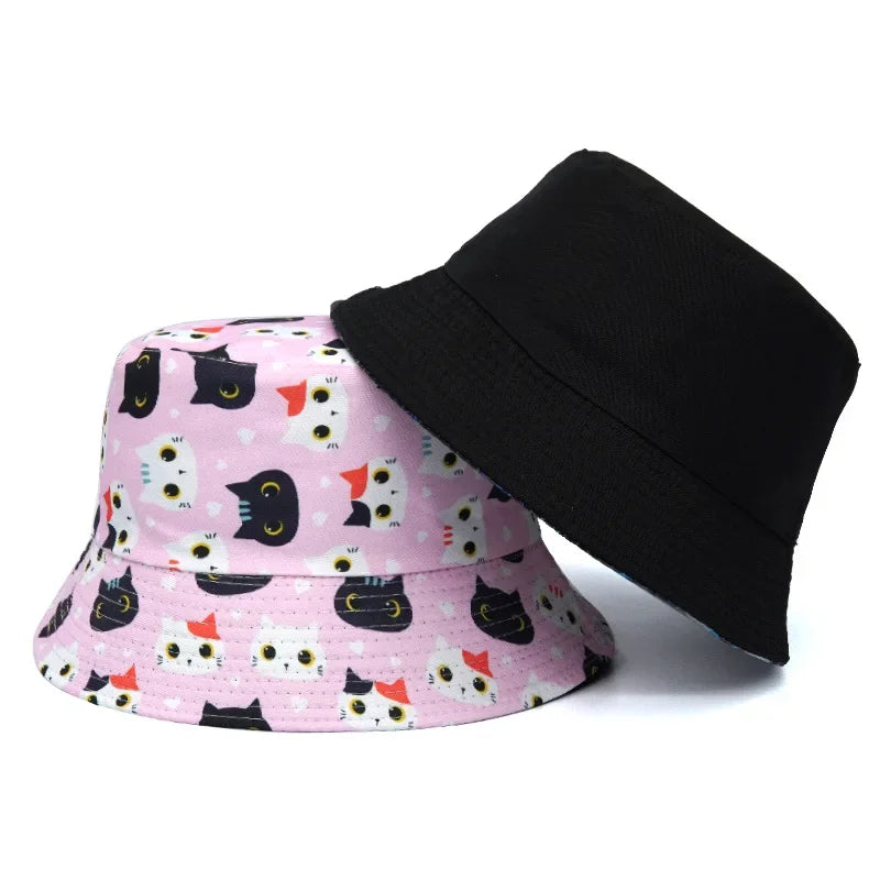 Animal Print Cotton Reversible Bucket Hat