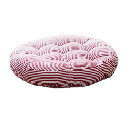 Striped Tufted Round Meditation Pillow