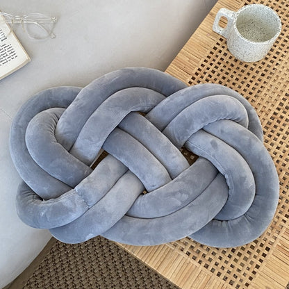 Solid Color Suede Handmade Knot Meditation Pillow