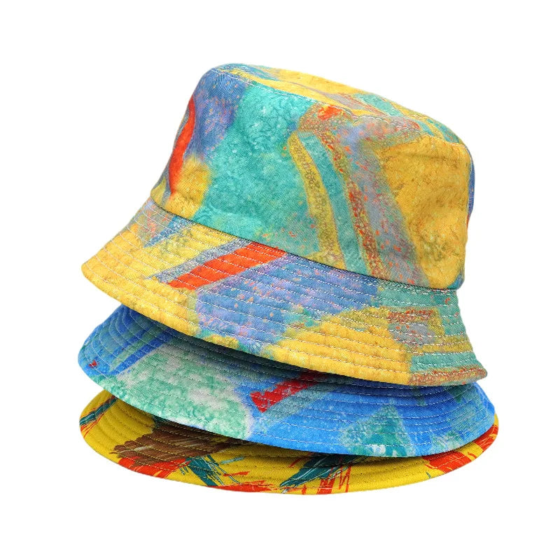 Washed Out Slash Cotton Reversible 90's Bucket Hat