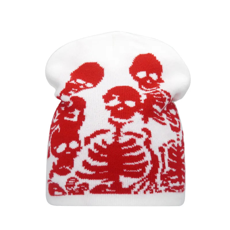 Skeletons Print Knit Beanie