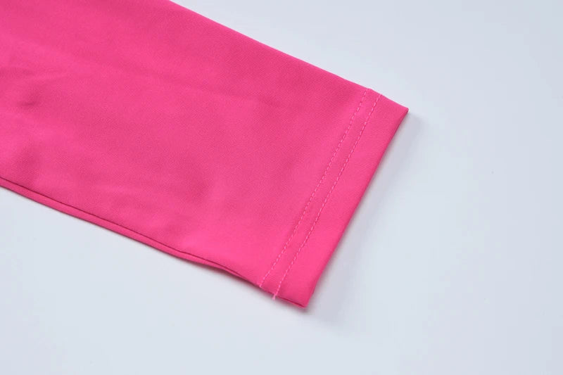 Solid Color Ruffle Tassel Double Side Slit Long Sleeve Maxi Dress