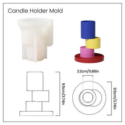 Asymmetric Stick Candle Holder Mold