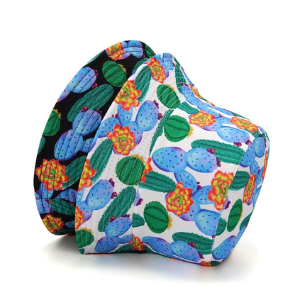 Cactus Print Cotton Reversible Bucket Hat