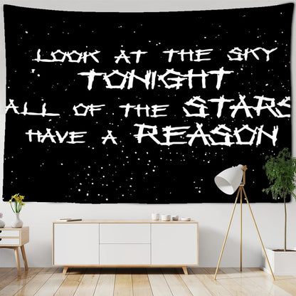 Starry Look At The Sky Tonight, All Of The Stars Have A Reason Tapestry