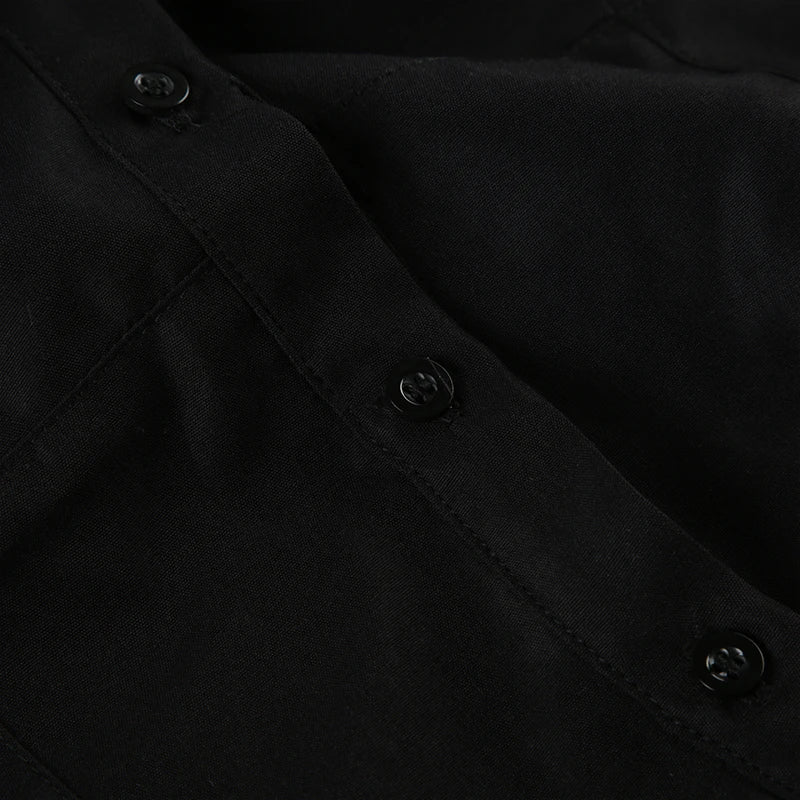 Black Button Up Short Sleeve