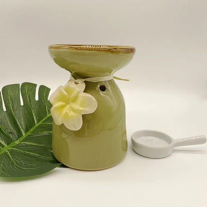 Porcelain 3D Flower Essential Oil And Candle Holder Burner