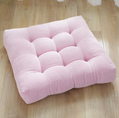 Solid Color Corduroy Tufted Square Meditation Pillow