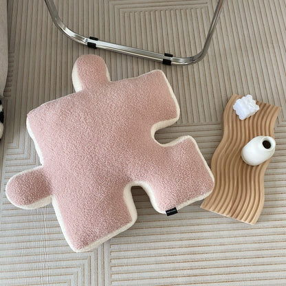 Fleece Puzzle Piece Meditation Pillow