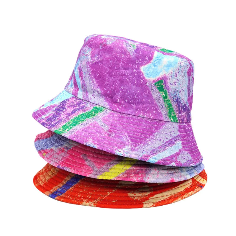 Washed Out Slash Cotton Reversible 90's Bucket Hat