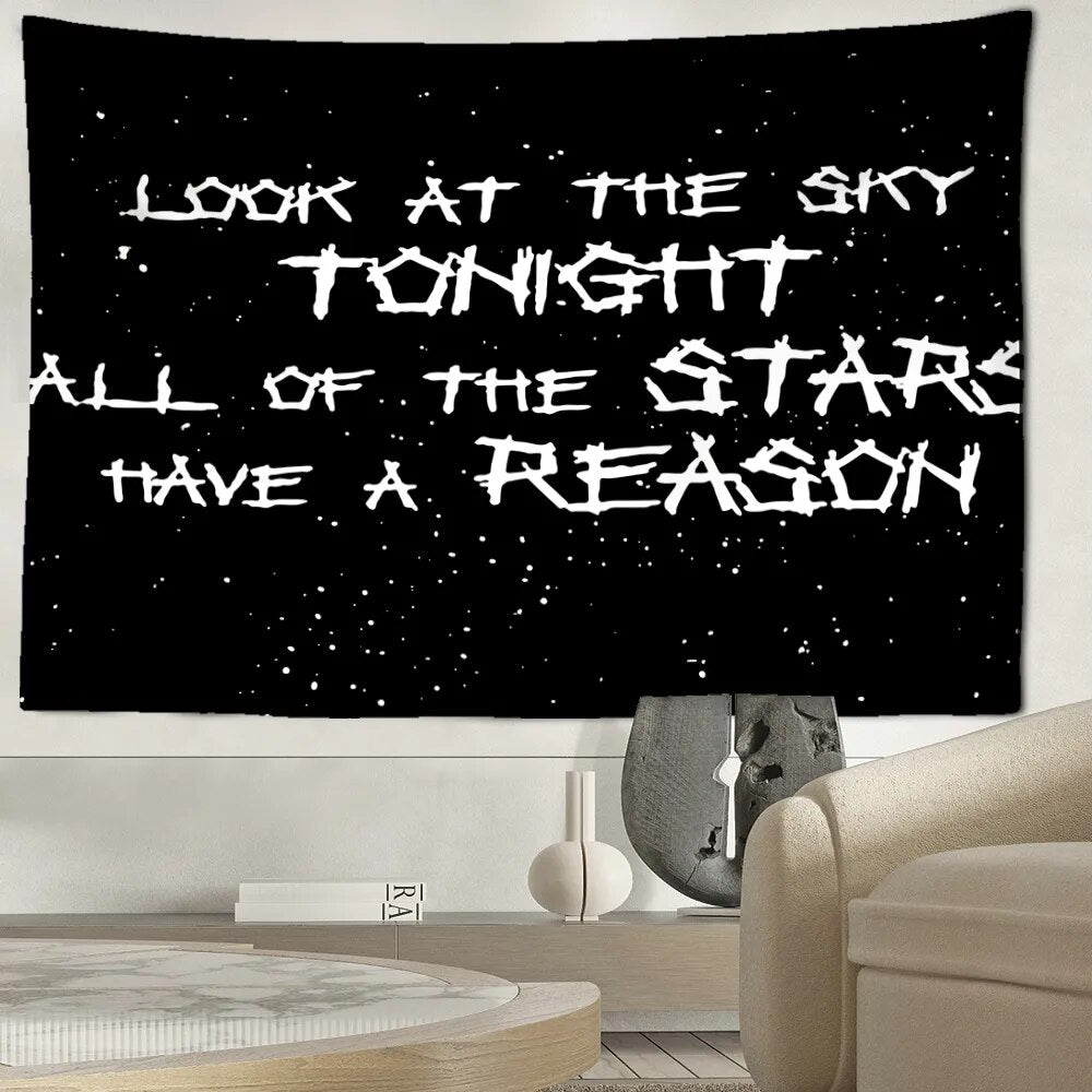 Starry Look At The Sky Tonight, All Of The Stars Have A Reason Tapestry