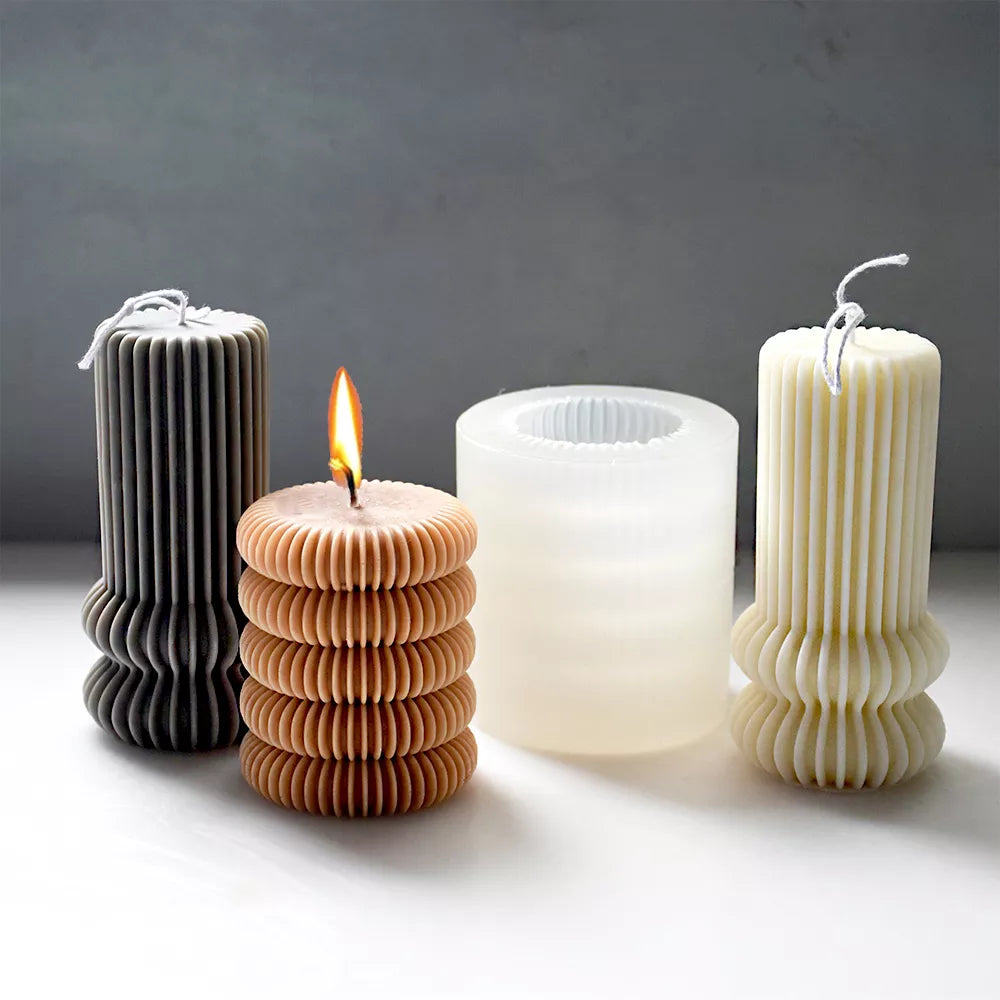 Ribbed Candle Mold