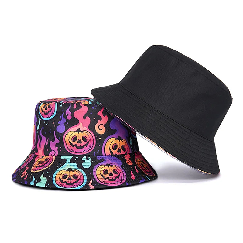 Pumpkin Print Bucket Hat