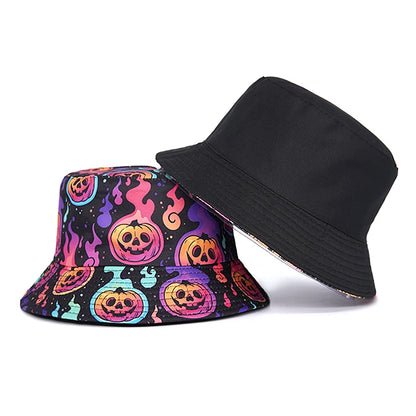 Pumpkin Print Bucket Hat