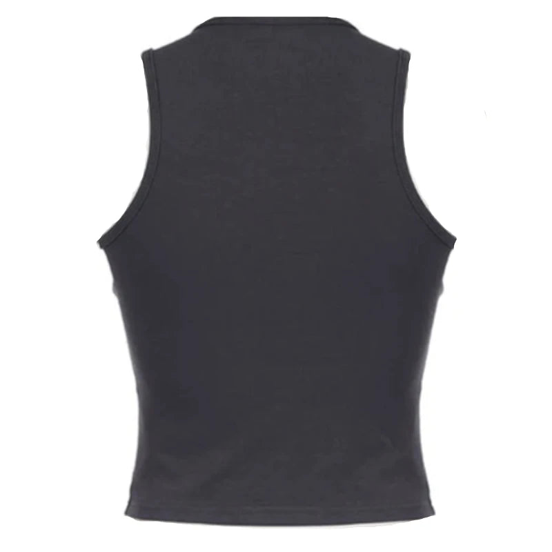 Black I Am Sure Sleeveless Top