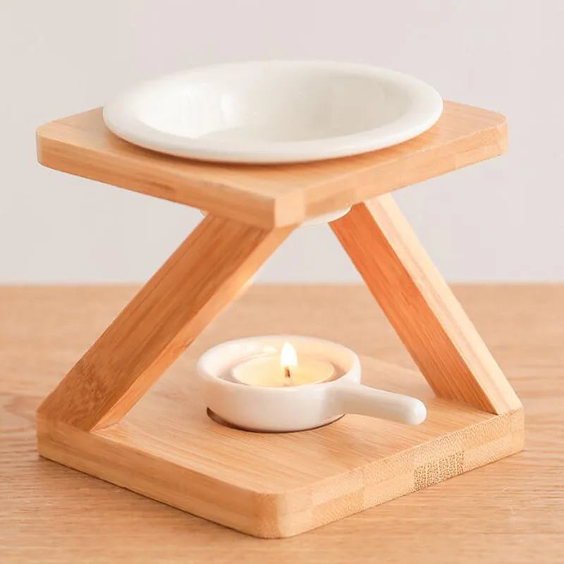 Criss-Cross Pillar Essential Oil And Candle Holder Burner