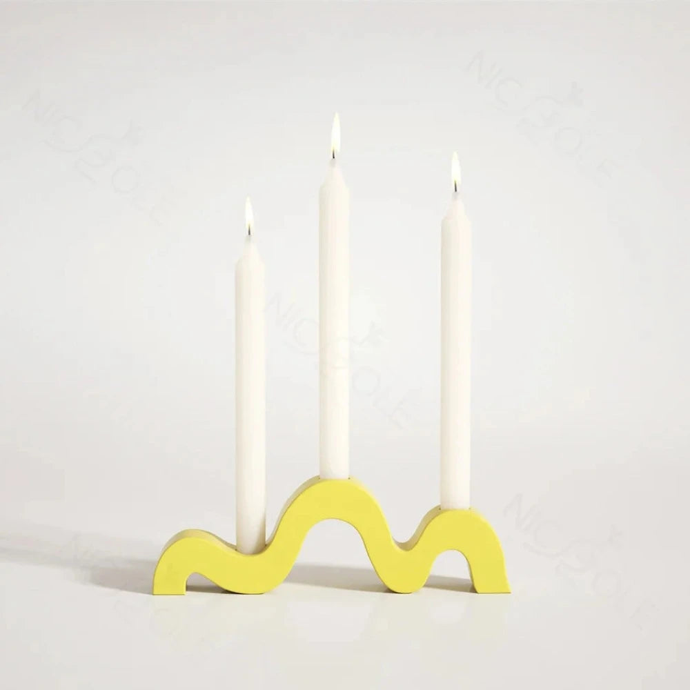 Swirl Stick Candle Holder Mold