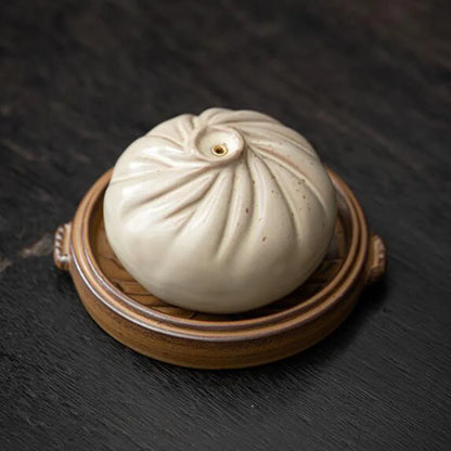 Porcelain Steamed Buns Stick Incense Burner