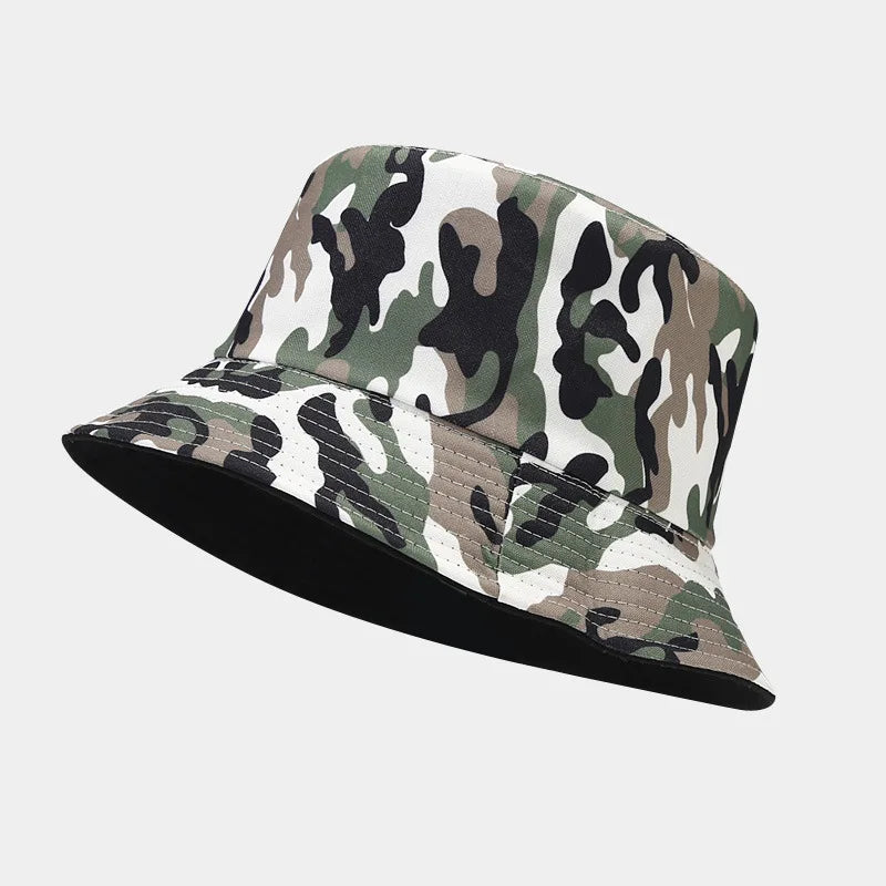 Camouflage Print Reversible Bucket Hat