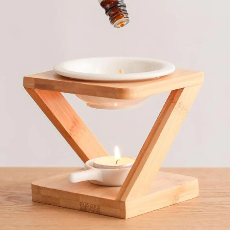 Criss-Cross Pillar Essential Oil And Candle Holder Burner