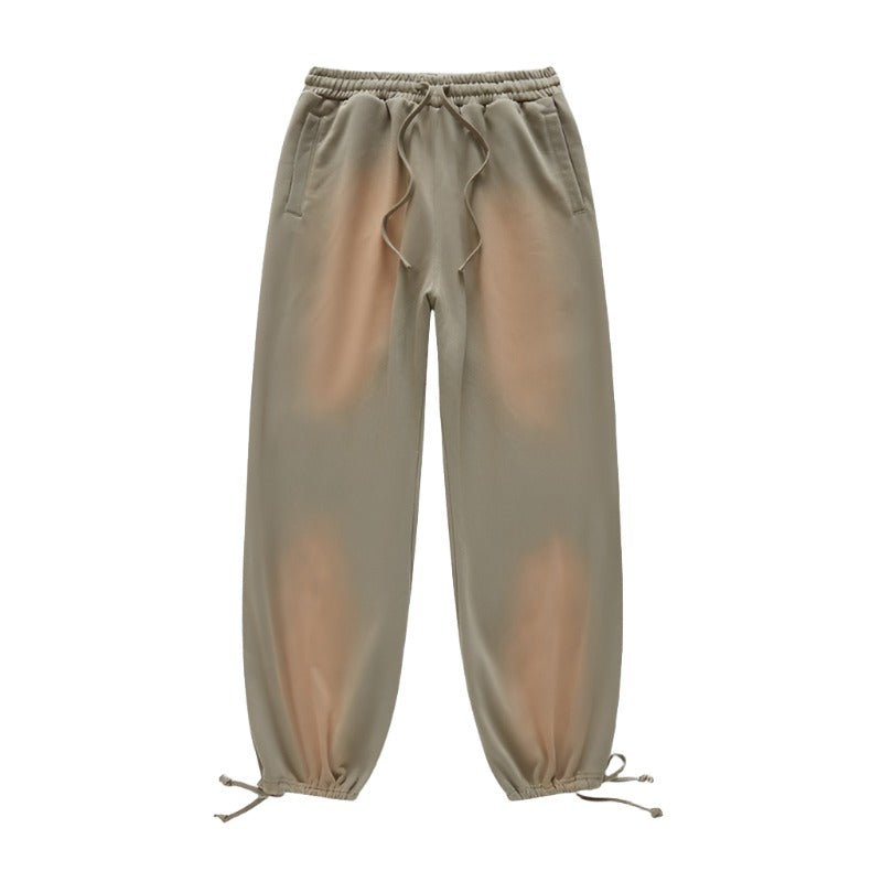 Metallic Solid Color Drawstring Jogger Sweatpants