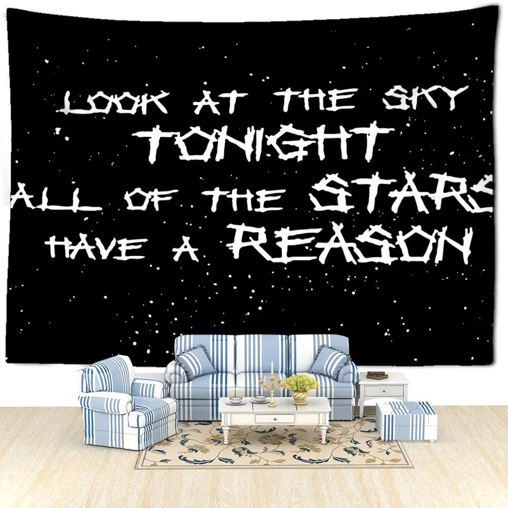 Starry Look At The Sky Tonight, All Of The Stars Have A Reason Tapestry