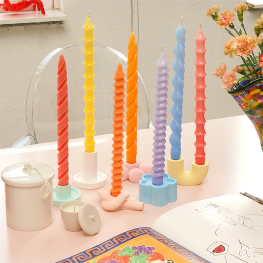 Spiral Tower Stick Candle Mold