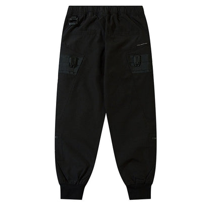 Black Cargo Buckle Joggers