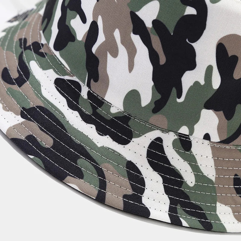 Camouflage Print Reversible Bucket Hat