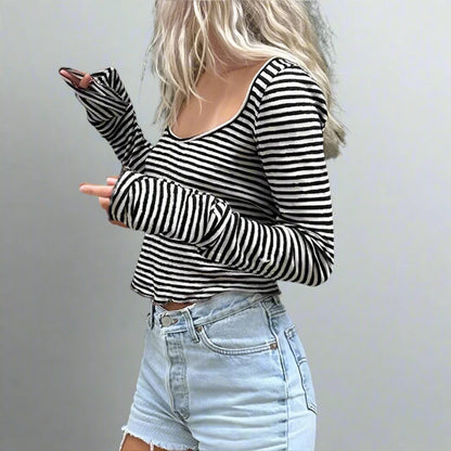 Black And White Stripe Long Sleeve