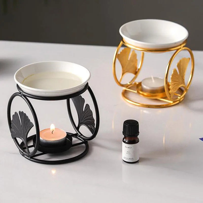 Metal Leaf Essential Oil Burner