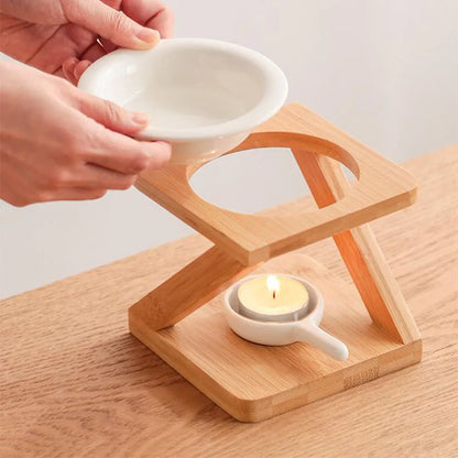 Criss-Cross Pillar Essential Oil And Candle Holder Burner