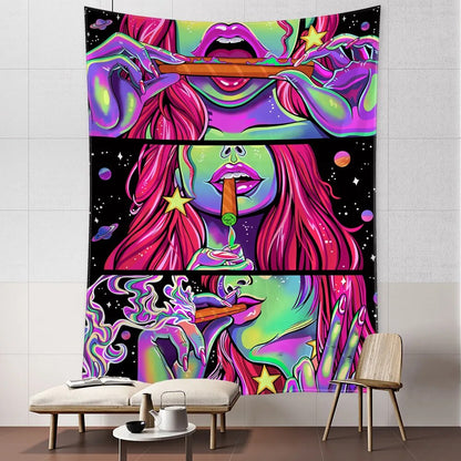 Girl Blazing Tapestry