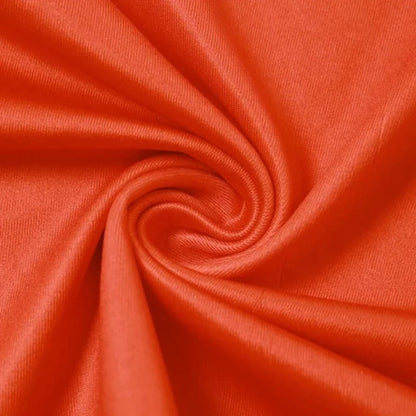 Orange Machine Crop Long Sleeve And Mini Skirt Set