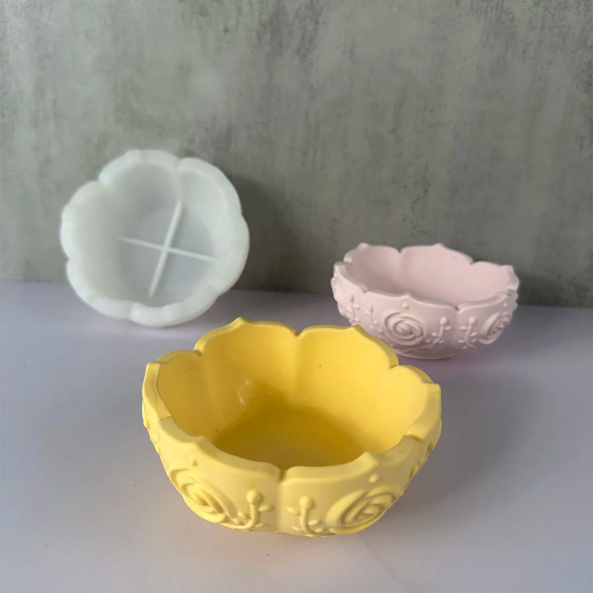 Candle Pattern Flower Bowl Mold