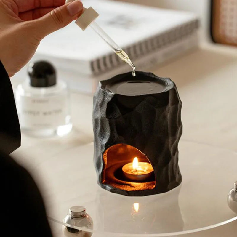 Neutral Porcelain Rock Essential Oil Burner