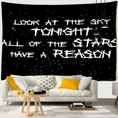 Starry Look At The Sky Tonight, All Of The Stars Have A Reason Tapestry