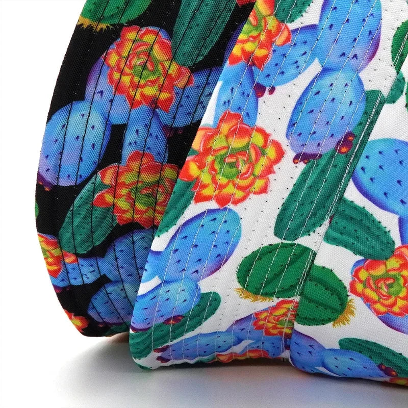 Cactus Print Cotton Reversible Bucket Hat