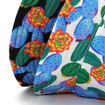 Cactus Print Cotton Reversible Bucket Hat