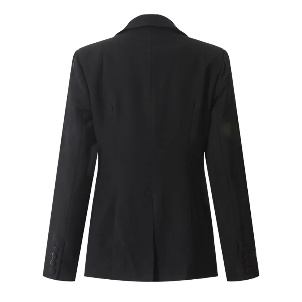 Black Rhinestone Studded Cross Blazer