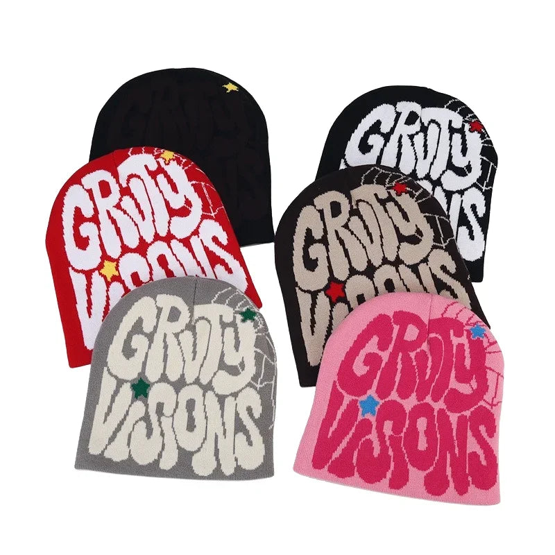 Gruty Visions Print Knit Beanie