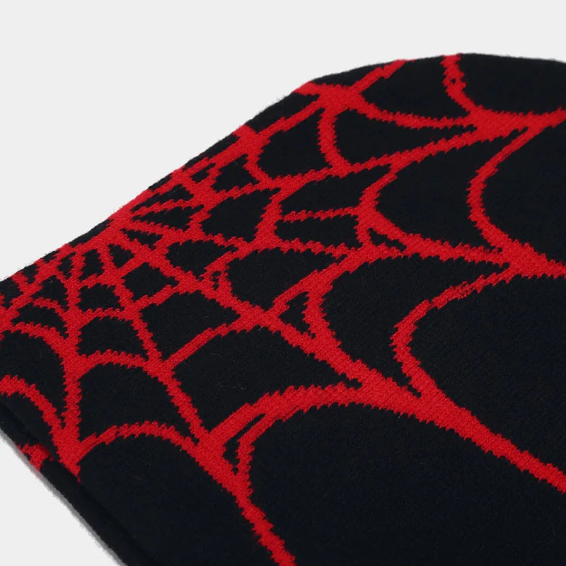 Two Toned Spider Web Knit Beanie