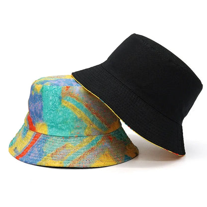 Washed Out Slash Cotton Reversible 90's Bucket Hat