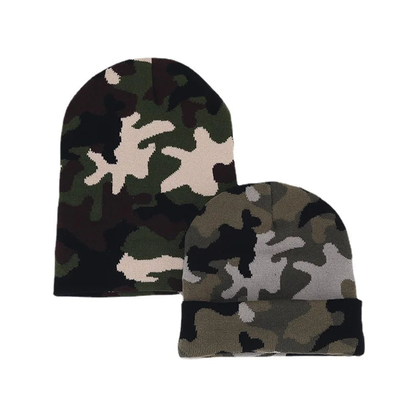 Camouflage Print Knit Beanie